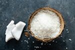 Coconut flakes in bowl