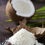 Pile of coconut flakes