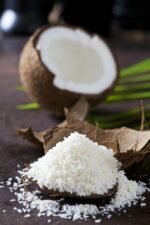 Pile of coconut flakes