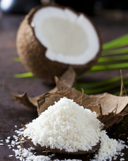 Pile of coconut flakes