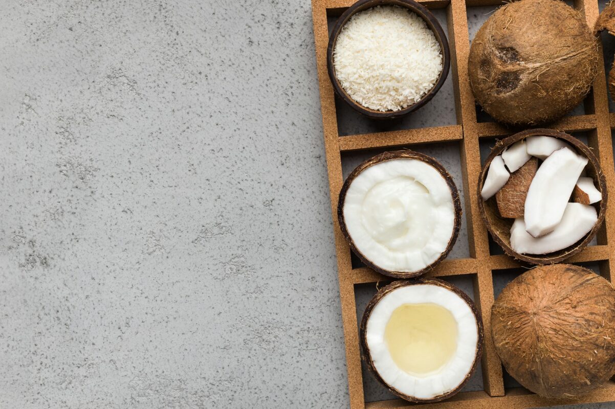 Set of coconut products